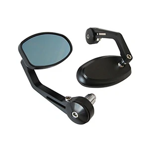 Black CNC 7/8" HANDLE BAR END Mirrors Triumph Speed Street Triple Tripple Sprint - Picture 1 of 6