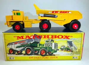 Matchbox Kingsize K-02B KW Dart Dump gelb top in "E" Box - Picture 1 of 10