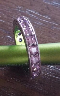 New Authentic Pandora Pink CZ Infinity Stackable Ring 190894PCZ EU Size 58/8.5-9 - Image 1 of 4