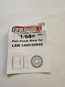 1/64 3D Printed Pair of Fendt Rims for LSW 1400/30R48 Tires - Picture 1 of 1