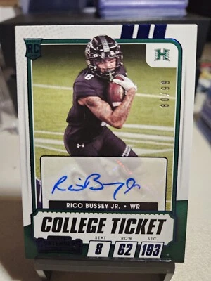 Rico Bussey Jr. 2021 Contenders Rookie #176 College Ticket AUTO /99 SP Steelers - Image 1 of 2