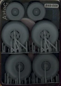 Aztec Decals 1/48 LOCKHEED C-130 HERCULES WHEELS & TIRES (6) Resin Set - Picture 1 of 1