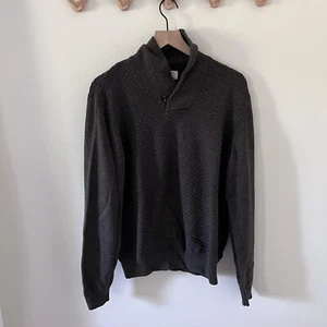Joseph Abboud Pullover Uomo Maglione Collo Scialle Grigio XL - Foto 1 di 5