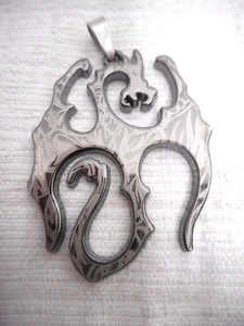 Magic Protection geschnitzter fliegender Drache Amulett schwarz Hämatit glücklicher Anhänger 2 1/4 - Bild 1 von 5
