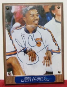 Vintage Greg Anthony handsignierte 8 x 10 Foto Plakette NY Knicks - Bild 1 von 2