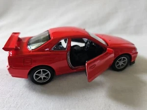 Welly Nissan Skyline CT-R R34 NEW 4.5" 1/34 - 1/39 Scale Red MINT Diecast Car - Picture 1 of 8