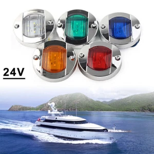 24V Round 3'' LED Side Marker Truck Trailer RV Boat Lights Clearance Waterproof - Picture 1 of 8
