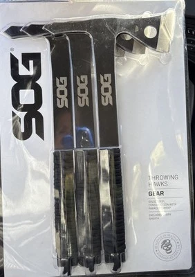 Nuevo SOG TH1001CP Throwing Hawks - Paquete de 3 fundas de nailon estampadas Foto 1 de 2