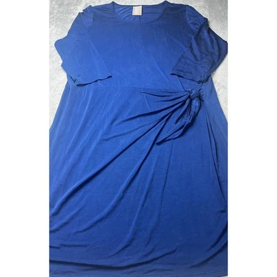 Vestido Dolan Left Coast by Anthropologie Corbata Cintura Manga Informal Azul Talla XL Foto 1 de 4