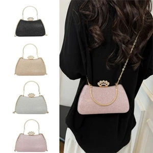 Funkelnder Diamant Bankett-Tasche Kettenriemen Umhängetasche Frauen - Picture 1 of 16
