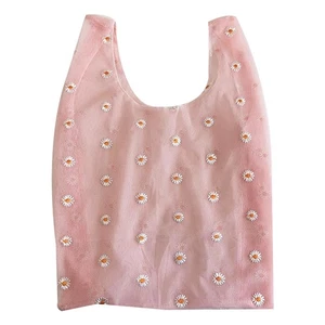 Bolso de compras transparente pequeño para mujer bolsa de red margaritas sticker2145 - Imagen 1 de 10
