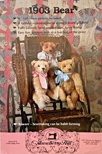 Gooseberry Hill  1903 Bear Reproduction Sewing 16" Jointed W/ Dress Pattern - Picture 1 of 9