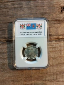 silber wwll hochwertiger britischer fidschi-schilling 1943er =san fransico geprägt= - Bild 1 von 7