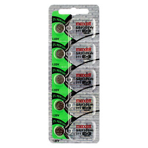 5 x Maxell 371 Watch Batteries, SR920SW Battery | Shipped from Canada
