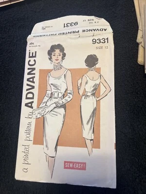 VINTAGE ADVANCE sewing PRINTED pattern 9331 CUT size 12 - Image 1 of 4