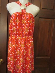 Hot Pink Print Fanshell Kleid von Mud Pie, Größe Medium (8-10), Neu mit Etikett - Bild 1 von 4