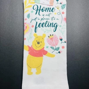 Disney Winnie Pooh 2 Pack Kitchen Hand Towels Springtime Flowers Home Is Feeling - Picture 1 of 4