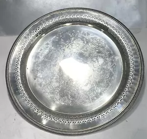 International Silber 12" Tablett Platte Urlaub Veranstaltung Wurstwaren Wohnkultur - Bild 1 von 10