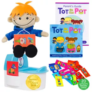 Tot On The Pot Potty Training, Play Based Learning with Doll, Toy Potty and Book - Picture 1 of 38