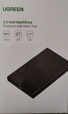 UGREEN Festplattengehäuse 2,5 Zoll HDD USB C 3.1 6Gbps 6TB NEU+OVP - Bild 1 von 2