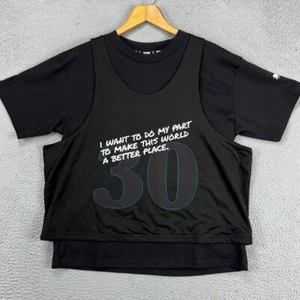 Puma x Reintroduce Jersey Tee Shirt Womens Small Black Activewear Ladies NEW - Picture 1 of 10
