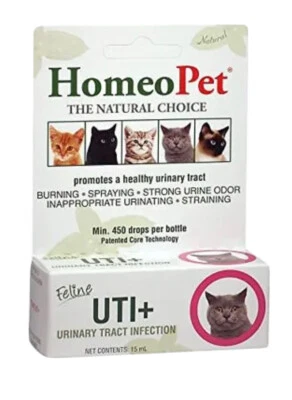 HomeoPet Feline UTI Plus 15 ml | Urinary Tract Infection Remedy for Cats - Image 1 of 4