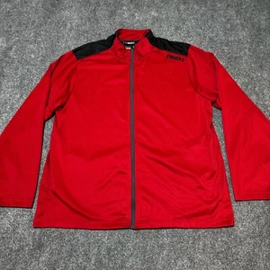 And1 Jacket Mens XXL Red Black Full Zip Mock Neck Pockets Logo Basketball - Picture 1 of 12
