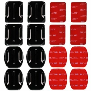 Top Qualität 8 Stück flache gebogene Halterung 3M Kleber klebend für Gopro Hero 3 3+ 4 OS86 - Bild 1 von 1