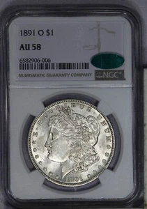 1891-O Morgan Silver Dollar NGC AU58 CAC - Picture 1 of 2