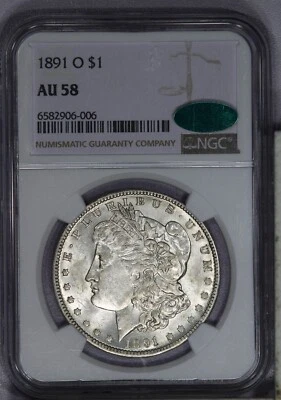1891-O Morgan Silver Dollar NGC AU58 CAC - Image 1 of 2