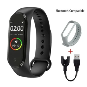 M4 Smart Digital Watch Bracelet Men Women Heart Rate Monitoring Running Pedomete - Picture 1 of 7