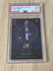 MATCH ATTAX CHAMPIONS LEAGUE 2022/23 LIONEL MESSI BLACK EDGE - PSA 9 - Picture 1 of 1