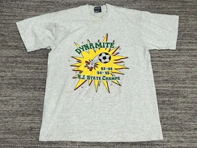 Винтажная футболка 90-х годов штата Нью-Джерси для взрослых средний размер серая с вышитым логотипом мужская - Изображение 1 из 4