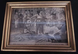 Gravure XIXème Grillet Soulard et la truie dressée - Picture 1 of 4