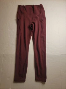 womens fabletics Red leggings Yoga Pants 2-Pocket Size S - Picture 1 of 6