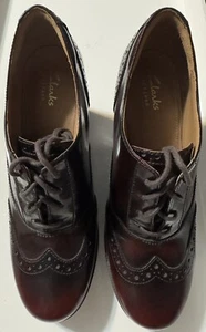 CLARK Women’s Burgundy Clark Artisan, Size 7 1/2 M, Leather Upper EXCELLECT COND - Picture 1 of 10