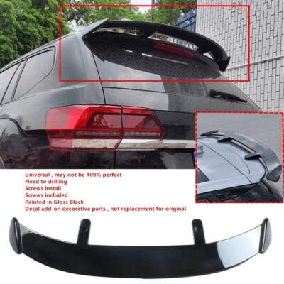UNIVERSAL FITS 2021-2023 VW ATLAS / R-LINE GLOSSY REAR WINDOW ROOF SPOILER WING - Image 1 of 4