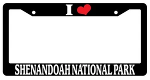 Black License Plate Frame I Heart Shenandoah National Park Auto Accessory - Picture 1 of 1