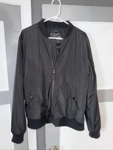 Express Black Bomber Zip Up Jacket Large - Picture 1 of 5