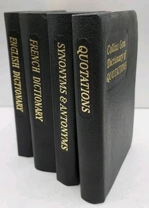 4 Collins Gem Dictionary - English, French, Quotations,  Synonyms Antonyms 1968 - Picture 1 of 16