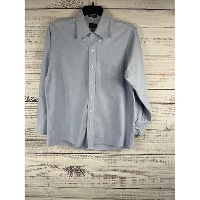 Camisa Gant Para Hombre 16.5 33 Azul Claro Oxford Con Botones Hecha en EE. UU. Manga Larga Foto 1 de 4
