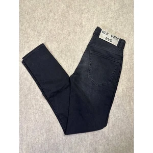 BLK DNM Herren schwarz 5-Pockets Slim Fit Skinny Leg Mid Rise Denim Jeans Größe 30x32 - Bild 1 von 5