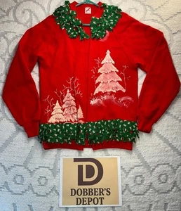 Sudadera Vintage JERZEES Hecha en EE. UU. Casera Feo Navidad Suéter Talla XL - Imagen 1 de 22