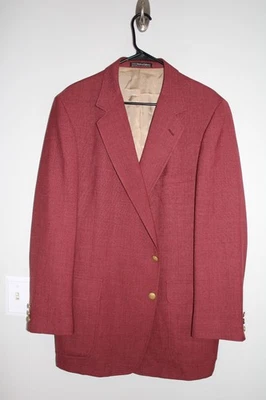 CHAQUETA BLAZER MAROON SEWELL LATÓN METAL BOTÓN 44L Abrigo Deportivo 44 LARGO Hecho en EE. UU. Foto 1 de 4