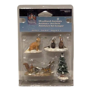 Lemax Carole Towne Dad & Fawns Set of Four 117334 Christmas Tree Deer New  - Picture 1 of 6