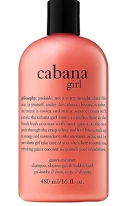 Philosophy Cabana Girl Guava Strawberry Coconut 16 oz Shampoo Shower Bubble Bath - Picture 1 of 1
