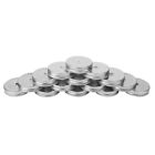 15 Packs Stainless Steel Regular Mouth Silver Jar Lids with Straw Hole UK