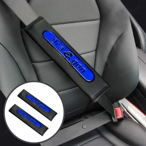 2x Car Safety Seat Belt Shoulder Pad Covers Cushion Harness Accessories Blue - Picture 1 of 8