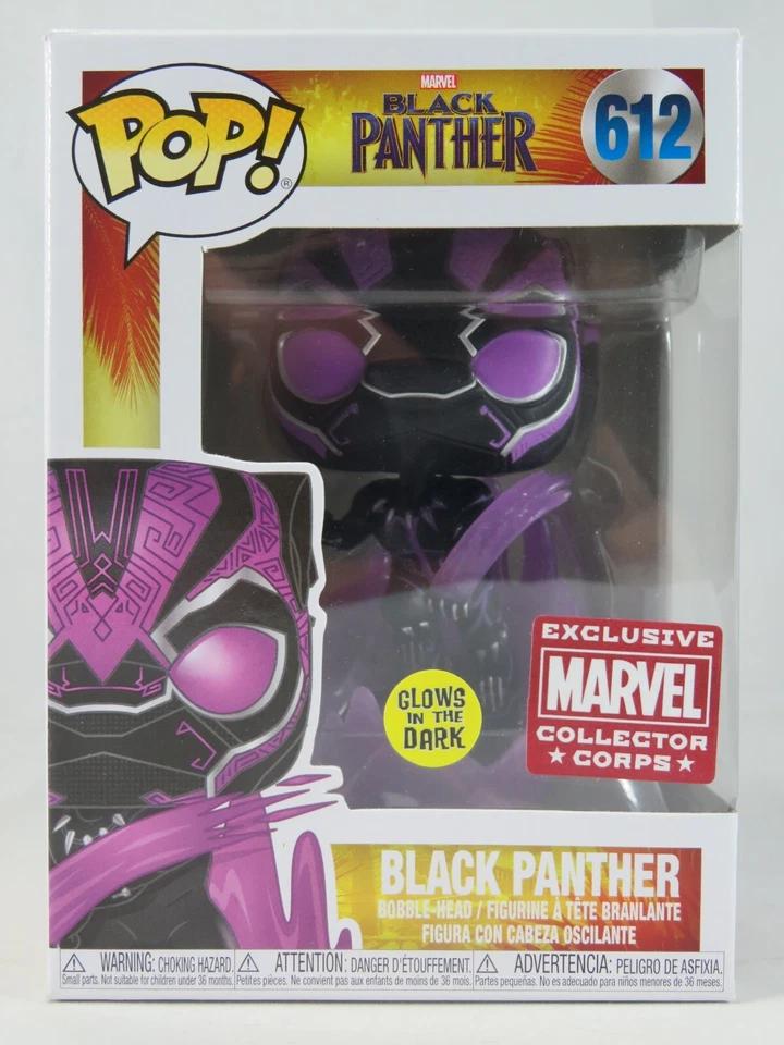 Marvel Funko Pop - Black Panther (Glow) - Collector Corp - No. 612 - image 1 of 4