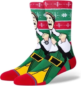 Stance Erwachsene rot Crew Nylon Kissen Urlaub Elfe kalt draußen Freizeit Socken Gr. XL - Bild 1 von 1